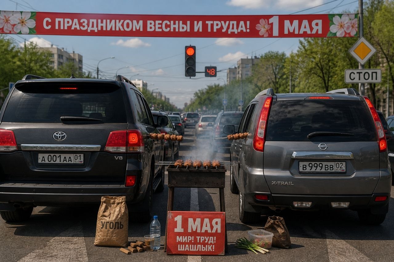 С ПЕРВОМАЕМ! Сегодня тот самый день, когда даже самые суровые автомобилисты меняют баранку на шампу…