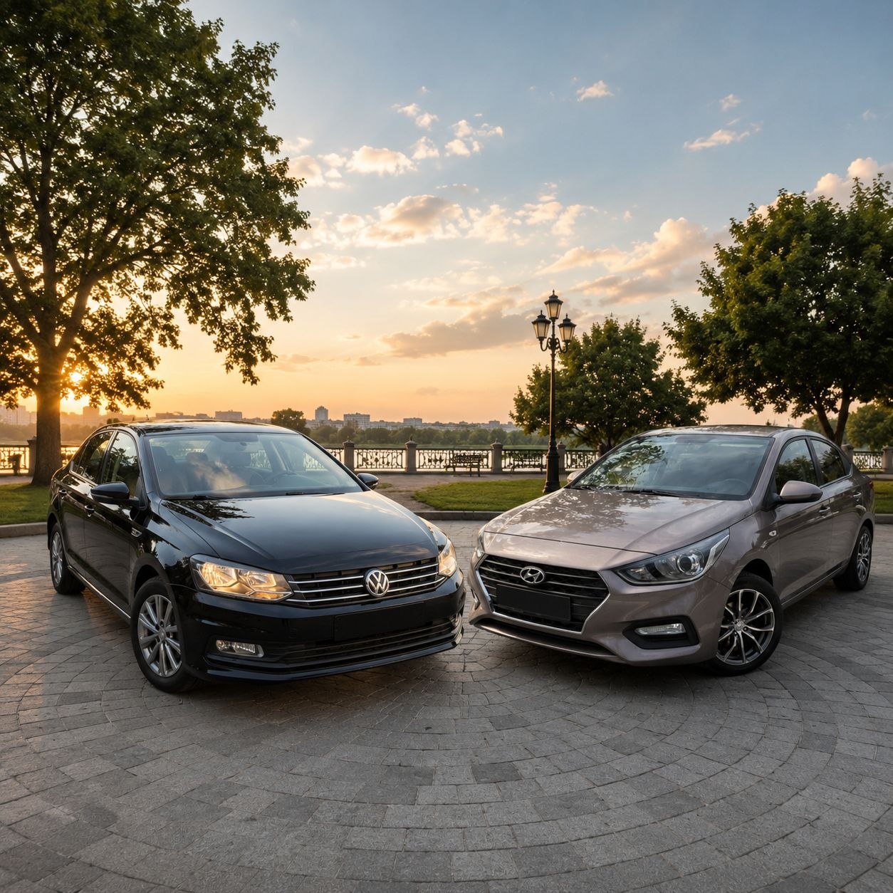 Volkswagen Polo против Hyundai Solaris